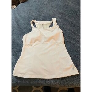 Athleta White‎ Racerback Tank Top Tennis Dress Skirt Style Athleisure Size L